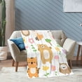 thumbnail image 4 of XMXT Flannel Warm Throw Blanket, Animal Illustration Patterns Bedroom Decor Blankets for Bed Couch Living Room, 50 x 70 inches, 4 of 9