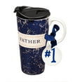 thumbnail image 1 of Cypress Ceramic Travel Cup w/box, mini ornament, and Triton Lid, 17 OZ., Best Father Ever, 1 of 3