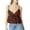 Brown, variant on Lixiuxyad Summer Tank Tops Women's Pleated V Neck Sleeveless Tank Top French Style Elegant Blouse For Casual Wear(Beige L)