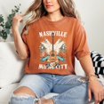 thumbnail image 6 of Nashville Music City Guitar Grunge - Womens Garment Dyed Tee, 6 of 8