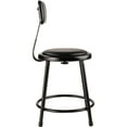 thumbnail image 3 of 18" Heavy Duty Vinyl Padded Steel Stool with Backrest - Black, 3 of 7