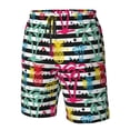 thumbnail image 4 of Cauagu Trendy Colorful Pineapples Print Men's Swim Trunks,Hawaiian Bathing Suit Swimsuits Beach Shorts with Pockets for Men Quick Dry Swimming Board Shorts-3X-Large, 4 of 6
