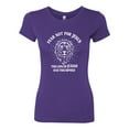 thumbnail image 2 of Wild Bobby Fear Not For Jesus The Lion Of Judah Has Triumphed Inspirational/Christian Women Slim Fit Junior Tee, Purple Rush, Large, 2 of 5