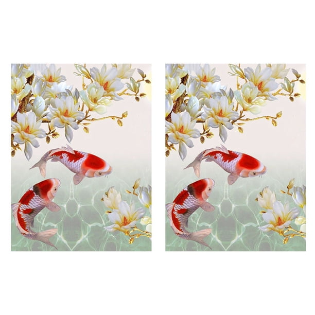 2X DIY 5D Full Kit Kits de Arte de Diamantes para Adultos Fish Paint con Kits de Diamantes Bordado de Diamantes