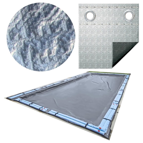 Swimline Hydrotools Silver King Winter Pool Cover for 16 x 36 Ft Inground Rectangle Pools