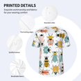 thumbnail image 3 of Hirioo Colorful Insects for Men's Baseball T-shirt Shirts Short Sleeve Casual Summer Button Stretch T Shirts,Size S-4XL-4X-Large, 3 of 7