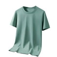 thumbnail image 2 of Big & Tall Men's Short Sleeve Basic Crew Neck T-Shirts Regular Fit Quick Dry Athletic Workout Tee Moisture Wicking Running Base Layer Summer Father's Day, 2 of 8