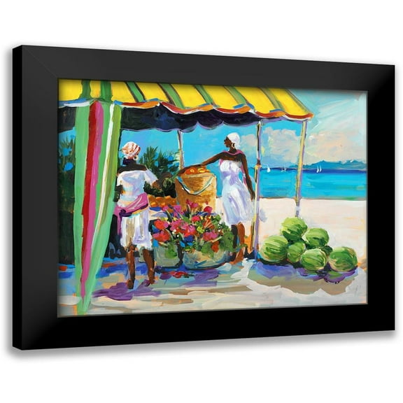 Slivka, Jane 14x12 Black Modern Framed Museum Art Print Titled - Tropical Fruits