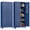 Blue, variant on Polup White 75" H Modern Kitchen Cabinet with Doors and Adjustable Shelves
