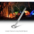 thumbnail image 3 of Titanium Long Spoon with Polished Bowl Camping Long Handle Spoon Outdoor Picnic Backpacking Flatware, 3 of 8