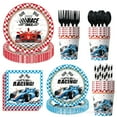 thumbnail image 3 of Racing Theme Party Supplies Disposable Tableware Set Eco-Friendly All-in-One, 3 of 6