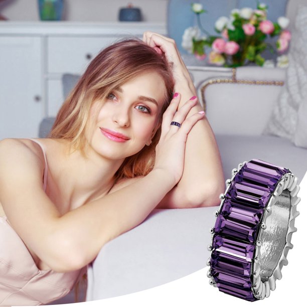 Anillo de diamantes a la moda para mujer, anillo geométrico con personalidad colorida, tamaño de joyería 5 Wmkox8yi sjalhkljlk2673
