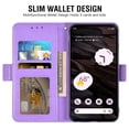 thumbnail image 6 of Asuwish Compatible with Google Pixel 7A 5G 2023 Wallet Case Lanyard Leather Flip Card Holder Stand Wrist Strap Cell Phone Cover for Pixel7A A7 Women Men Purple, 6 of 8
