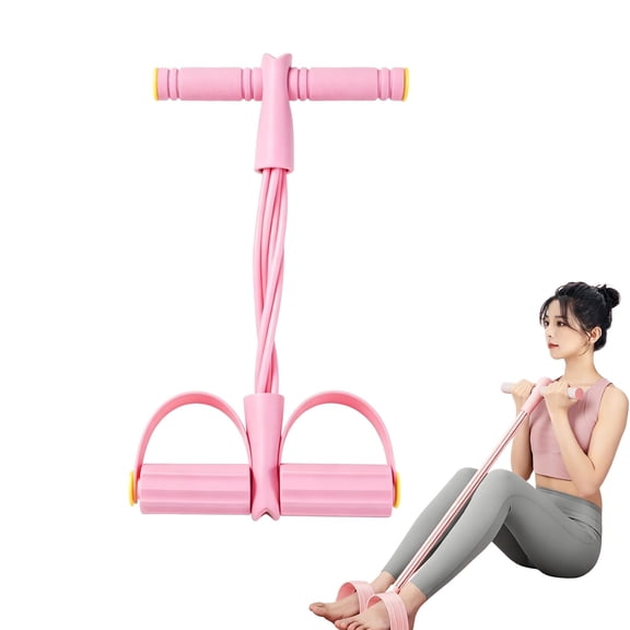 Multifunction Pedal Resistance Band,Durable 8-Tube Natural Rubber Resistance Trainer with Handles,for Abdomen,Waist,Arm,Leg Training