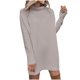 thumbnail image 1 of Moda mujer invierno casual sólido vestido o-cuello manga larga mini vestido Fridja nbo1307, 1 of 9