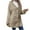 Khaki, variant on Fleece Jackets for Women Solid Color Button Down Winter Warm Hooded Casual Coats Cardigan Outerwear with Pockets,Coffee,S