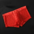thumbnail image 2 of Mens Sexy Lace Panties Cheeky Underwear Low Waist Thongs G-String U Convex Underpants, 2 of 2