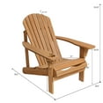 thumbnail image 2 of LuxenHome Adirondack Outdoor Wood Chair with Cup Holder, 2 of 13