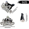 thumbnail image 3 of Clip de coche con corona de cristal, clip de salida de aire acondicionado para coche con diamantes de imitación, decoración interior del coche, accesorios para mujer, color blanco JM, 3 of 6