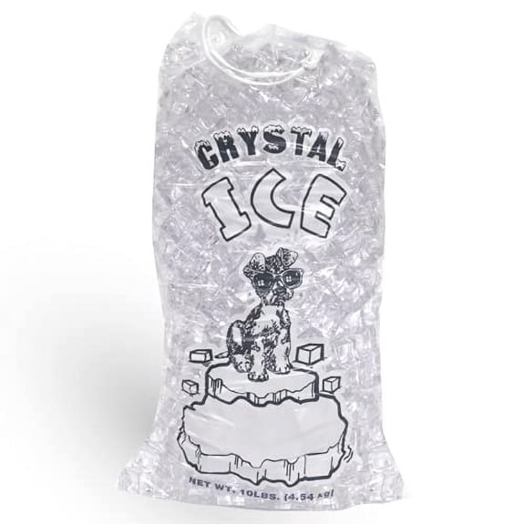 Plastic Ice Bags 10 Lb. with Draw String Closure Pack 100