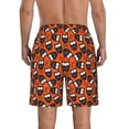 thumbnail image 3 of KLL Owls And Boo Men's Casual Summer Beach Shorts Hawaiian Shorts with Pockets-Small, 3 of 5