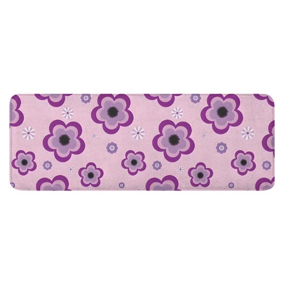Pioneer Flower Floral Print Pattern Kitchen Rug Mat,Kitchen Runner Rugs Non Skid Washable,Decorative Kitchen Floor Mats for Kitchen,Sink,Laundry,17"x47.2"