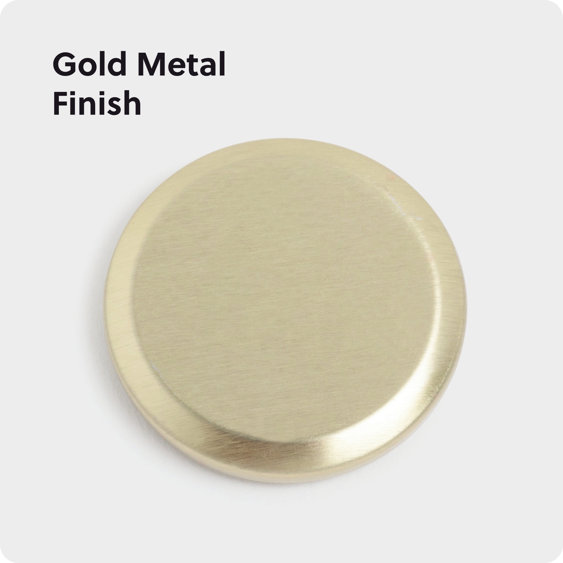 U Brands Round Metal Magnets, Set of 6, Gold Metal