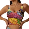 thumbnail image 2 of Lsque Beautiful African Woman Printed Women'S Sports Bra, Compression, Moisture Wicking, High-Impact Sports Bra For Women,Supportive sports bra-Medium, 2 of 9
