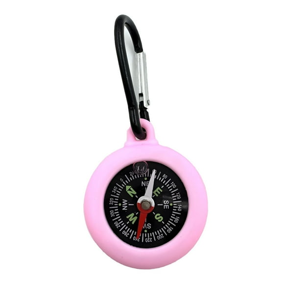 RAPOBRIX 1Pcs Compass Hiking Survival,Highly Practical Compass for Kids,High Sensitivity Military Gear,Pink