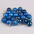 thumbnail image 3 of 24 Pcs Christmas Ball Decorations Plastic Small Shatterproof Baubles Xmas Tree Decorations Hanging Ornaments,Blue, 3 of 3