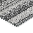 thumbnail image 4 of Addison Rugs Chantille Indoor/Outdoor Transitional Stripes Black Washable Rectangle Rug, 1'8" x 2'6", 4 of 6