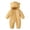 Yellow, variant on Faraee Unisex Toddler Quilted Padded Winter Romper Baby Bear Embroidery Hooded Ear Zip Up One Piece Jumpsuit Warm Infant Outer Snowsuit for Boys Girls Cold Season Wear
