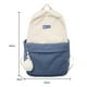 thumbnail image 3 of Mochila De Estudiante Mochila de estudiante para mujer, mochila bonita de pana de color en contraste para adolescente (azul) Likrtyny Para Estrenar, 3 of 6