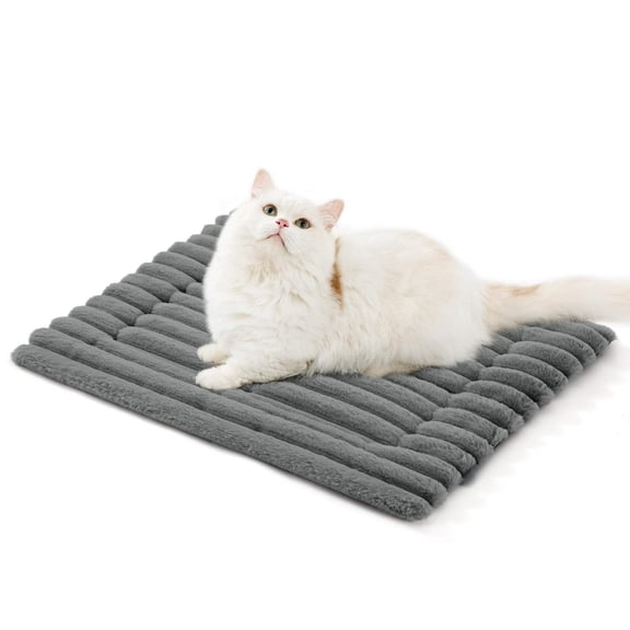 Self Warming Cat Bed cat warming pad Thermal Puppy Mat Indoor & Outdoor Non-Slip Washable(24" x 17.7" Grey)