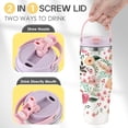 thumbnail image 4 of Ochapa luxuriant flowers 30oz Tumbler Stainless Steel With Handle Flip Straw, Leakproof Travel Mug iced Coffee Cup, Birthday Mothers Day Christmas Gifts For Women Friends Girls Flower Lovers, 4 of 7