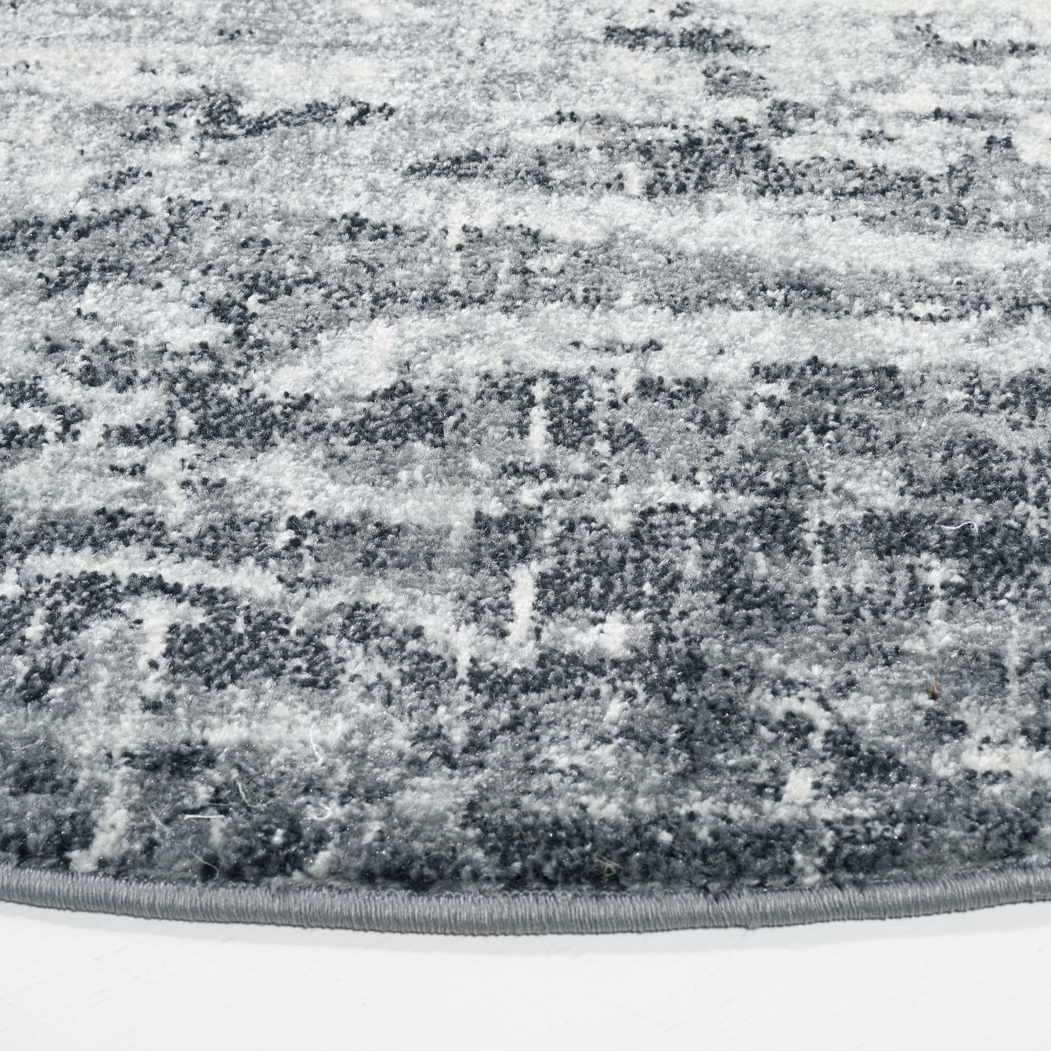 SAFAVIEH Evoke Frosina Abstract Area Rug, Ivory/Gray, 5'3" x 5'3" Round