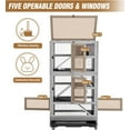 thumbnail image 4 of MEDEHOO Ferret Cage Large, 5-Level Chinchilla Cage with Anti-Chewing Aluminum Frame, 55.2” Rat Hutch with Easy-Clean Deep Tray, Lockable Wheels, for Indoor & Outdoor, 4 of 9