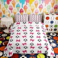 thumbnail image 2 of Erosebridal Pink Bow Soccer Full Size Comforter Sets, Cute Sport Bedding Sets for Girls and Boys, Pink Reversible 3-Piece, 1 Comforter and 2 Pillowcases, 2 of 6