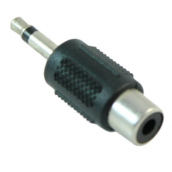 3.5mm Mono Male TS Plug to RCA Female Jack Adapter, Nickel Plated