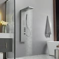 thumbnail image 3 of 1-Jet Rainfall Shower Panel System with Rainfall Waterfall Shower Head and Shower Wand in Brushed Nickel, 3 of 12