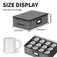 thumbnail image 3 of Aokeyee 2 Pack Cup and Mug Storage Box Hard Shell Holds 24 Coffee Mugs Glasses Stackable Organizers with Lid Handles Zippers Label for Moving Gray, 3 of 7