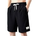 thumbnail image 2 of Men's Breathable Summer Drawstring Shorts Fashion Loose Fit Casual Classic Soft Comfy Half Short Pants with Pockets, 2 of 3