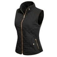 thumbnail image 3 of MixMatchy Women's Lightweight Stand Collar Zip Up Quilted Padding Pocket Vest, 3 of 4
