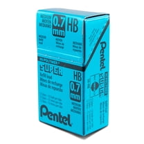 Pentel Super Hi-Polymer Lead Refill (0.7mm) Medium, HB, 12 Pieces/Tube, 12 Tubes/Box
