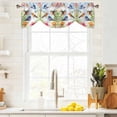 thumbnail image 4 of Tie Up Valances for Windows, Spring Floral Adjustable Valance Curtains Window Treatment for Living Room/Bedroom, Pastoral Butterfly Bird Elegant Rod Pocket Kitchen Curtains & Drapes 54x18 Inch, 4 of 9
