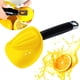 thumbnail image 1 of Exprimidor 3 en 1 de cítricos, limón y naranja, exprimidor manual de lima con recogedor de semillas, rallador de queso de acero inoxidable para cocina, color amarillo, 1 of 7