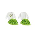 thumbnail image 2 of Toddler Baby Girls 2Pcs Spring Outfits 6 12 18 24 Months 2T 3T 4T Long Sleeve Letter Embroidery Sweatshirt + Tulle Skirt Set Baby Clothes, 2 of 9