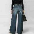 thumbnail image 5 of Zulora Women's Wide Leg Jeans with Metal Eyelets High Waisted Denim Long Pants Casual Loose Fit Fashion Trousers for Summer, 5 of 7