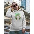 thumbnail image 2 of Green Nature Girl Hoodie Women -Image by Shutterstock, Female 3X-Large, 2 of 4