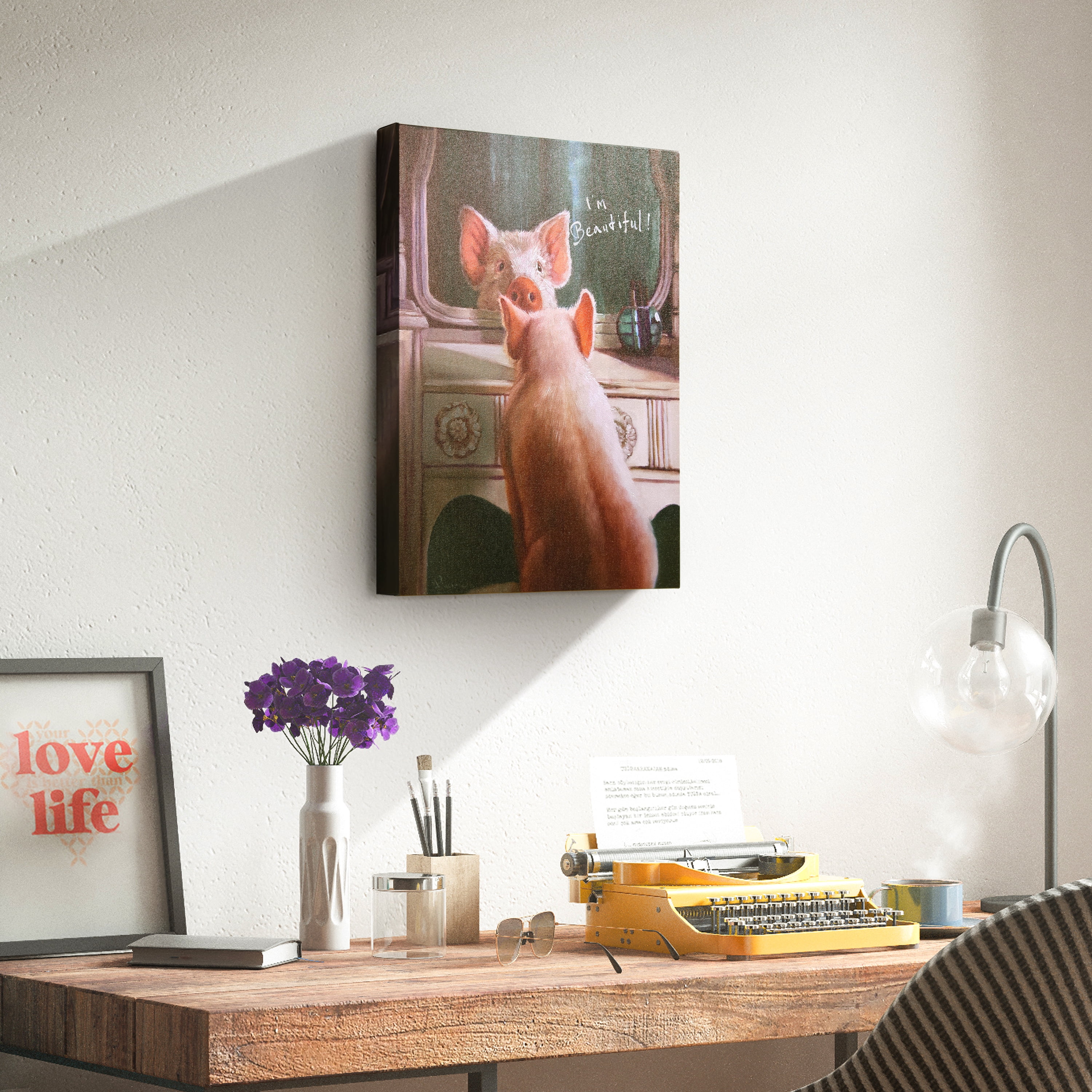 Empire Art Direct Affirmation III Graphic Art Print on Wrapped Pig Canvas Wall Art, 20" x 16" x 2", Ready to Hang